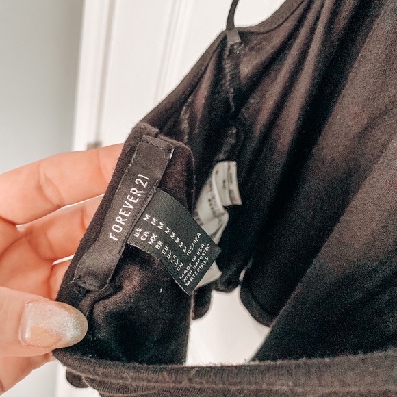 Forever 21 Not Your Bae Black Halter Crop Top - Picture 4 of 5